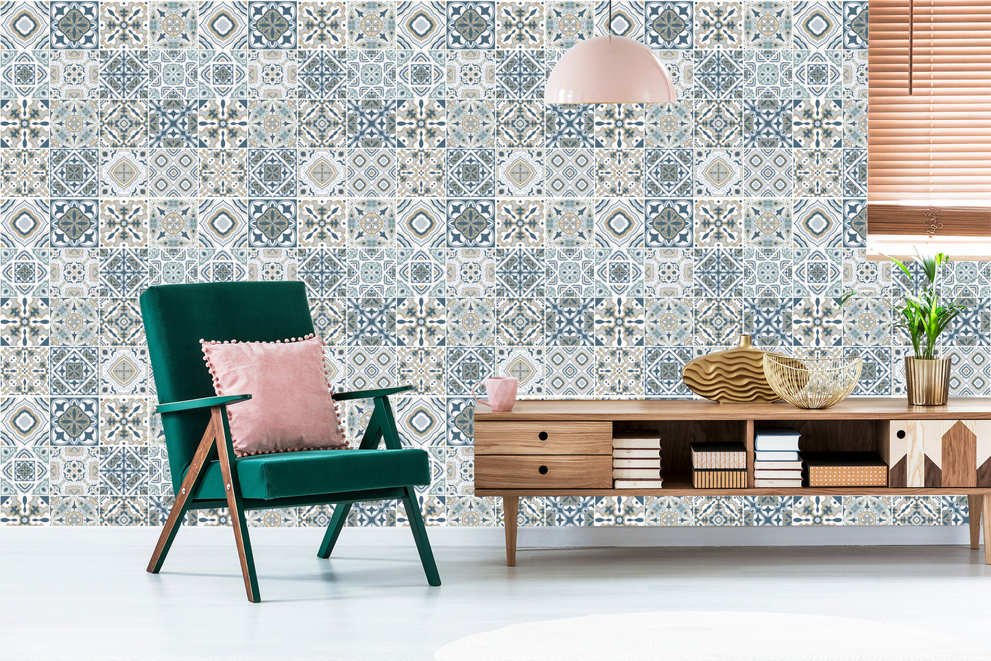 Wallpaper Abstract Mosaic In Pastel Colors