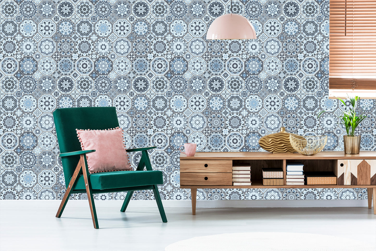 Wallpaper Colorful Mosaic In Oriental Style