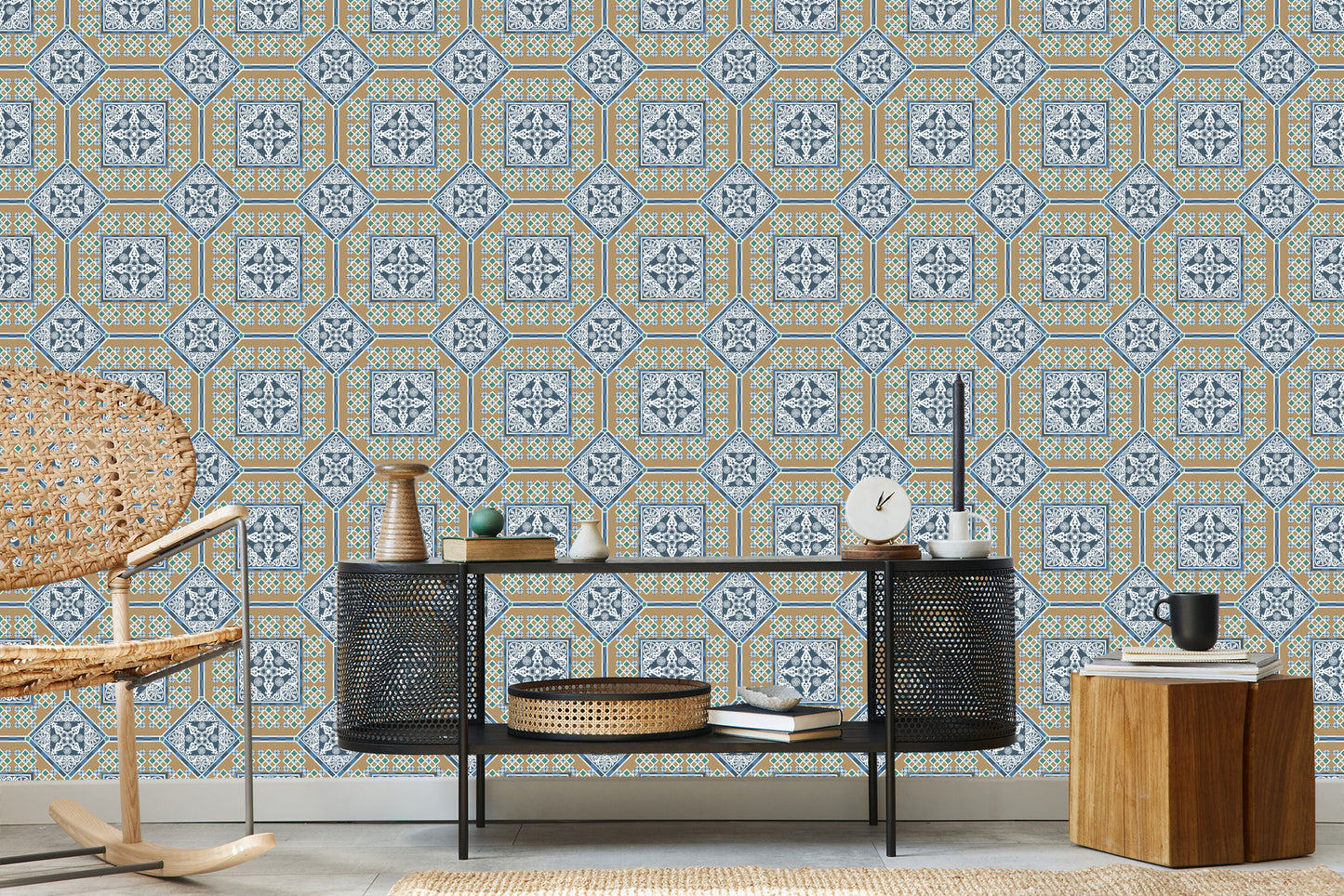 Wallpaper Beautiful Ornate Moroccan Mosaic