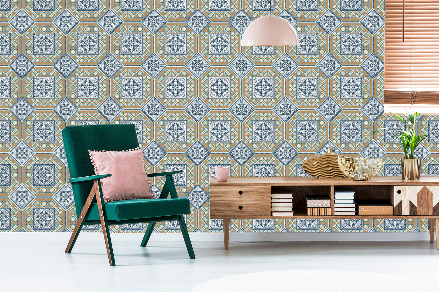 Wallpaper Beautiful Ornate Moroccan Mosaic