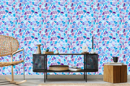 Wallpaper Geometric Mosaic For Living Room, Office