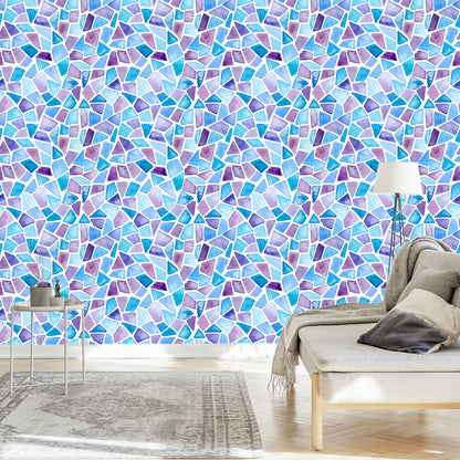 Wallpaper Geometric Mosaic For Living Room, Office
