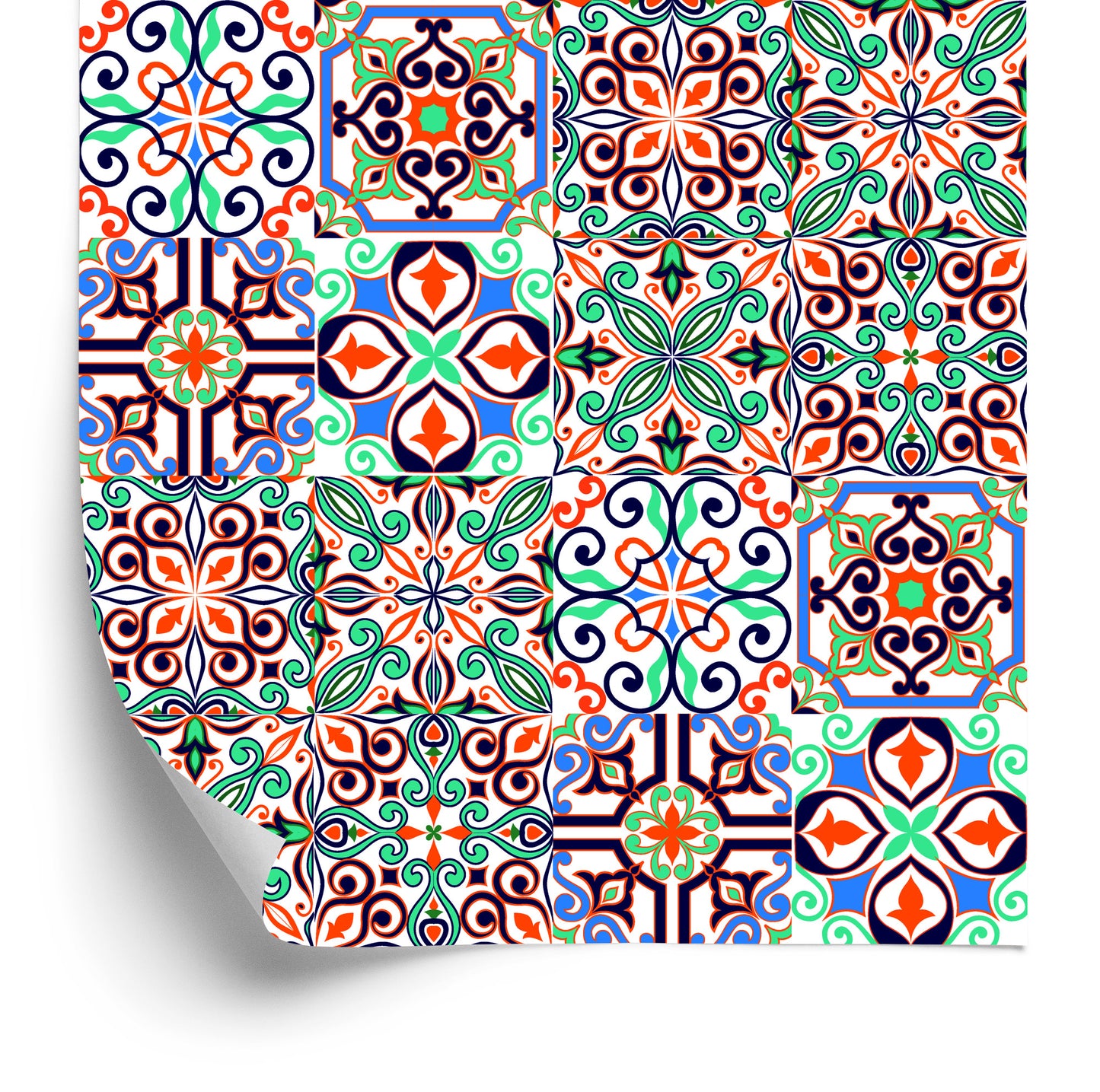 Wallpaper For Dining Room Mosaic Patterns Imitation Tiles