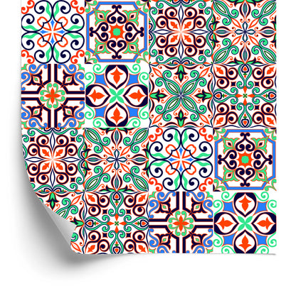 Wallpaper For Dining Room Mosaic Patterns Imitation Tiles