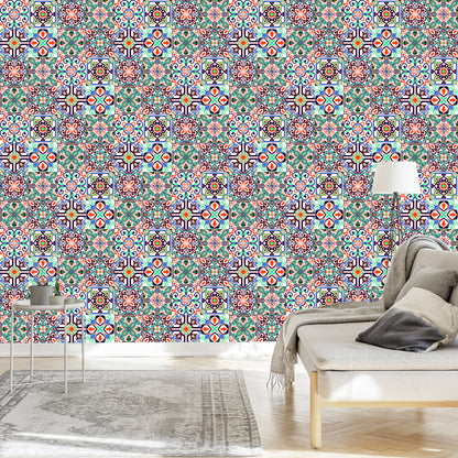 Wallpaper For Dining Room Mosaic Patterns Imitation Tiles