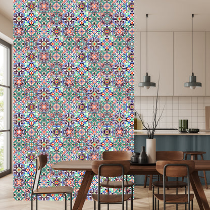 Wallpaper For Dining Room Mosaic Patterns Imitation Tiles