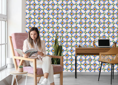 Wallpaper For Dining Room Kitchen Oriental Mosaic Patterns