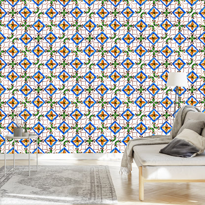Wallpaper For Dining Room Kitchen Oriental Mosaic Patterns