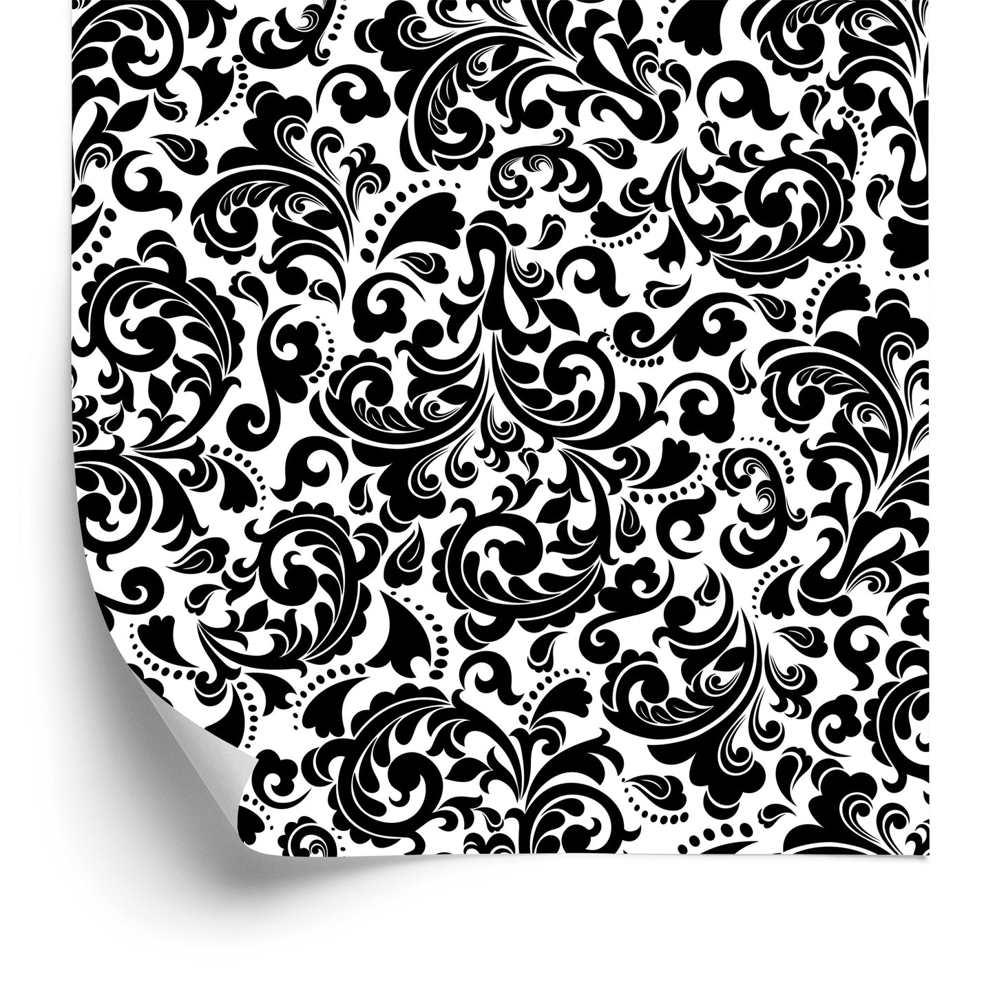 Wallpaper Classic Black And White Ornaments