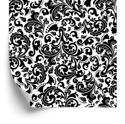 Wallpaper Classic Black And White Ornaments