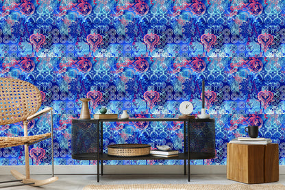 Wallpaper Ethnic Geometric Motifs