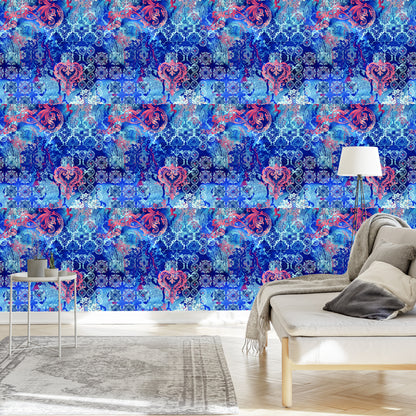 Wallpaper Ethnic Geometric Motifs