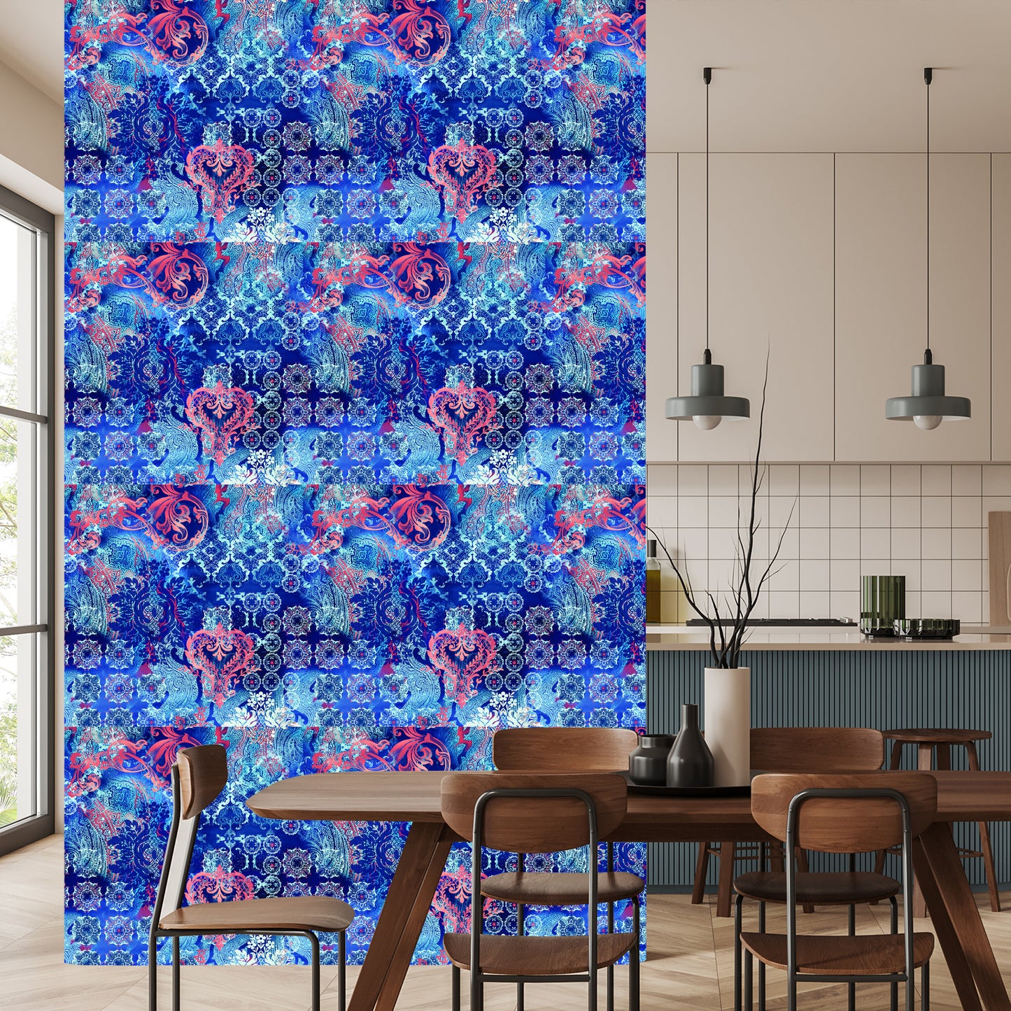 Wallpaper Ethnic Geometric Motifs