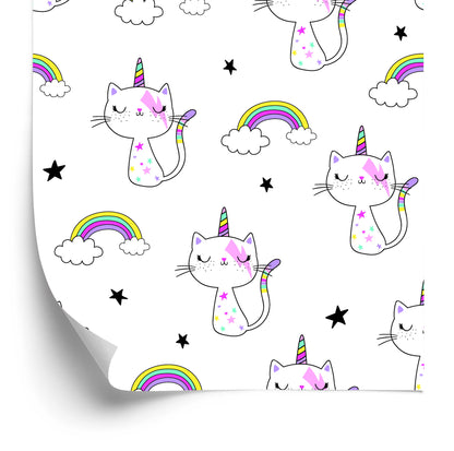 Wallpaper For Children - Little Colorful Cats