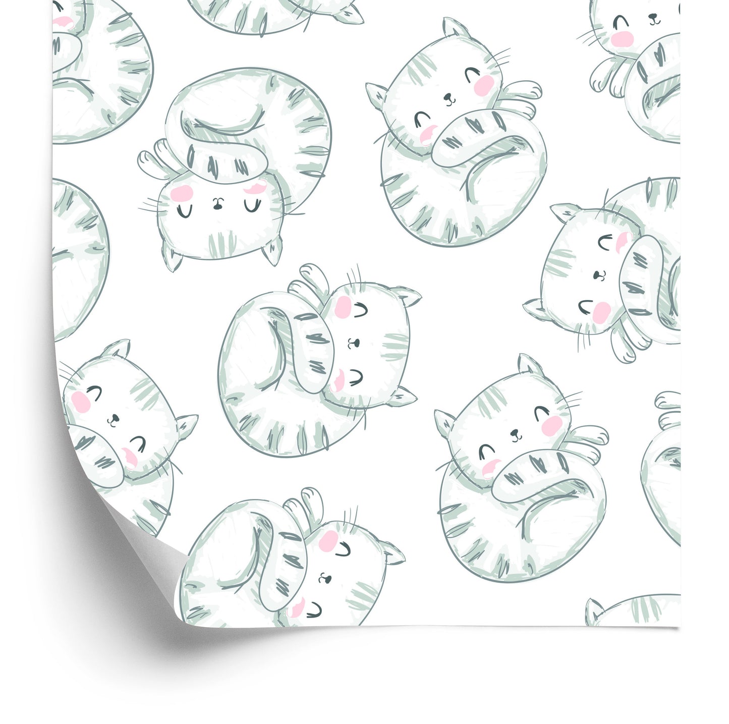 Wallpaper For Children - Sleeping Cats