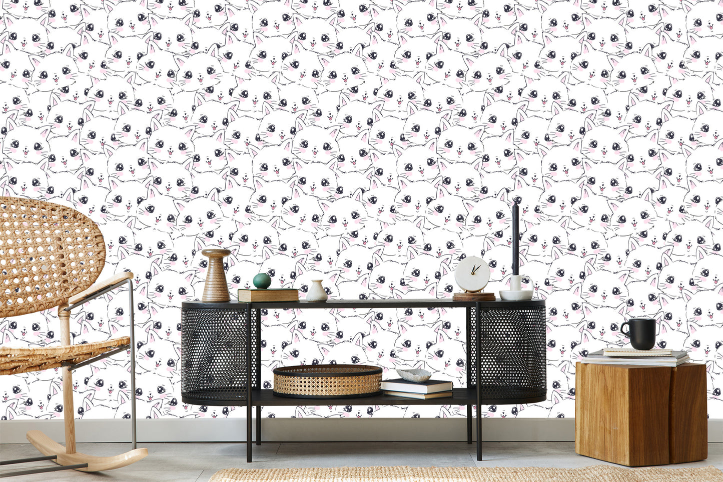 Wallpaper For Children - Little Happy Cats