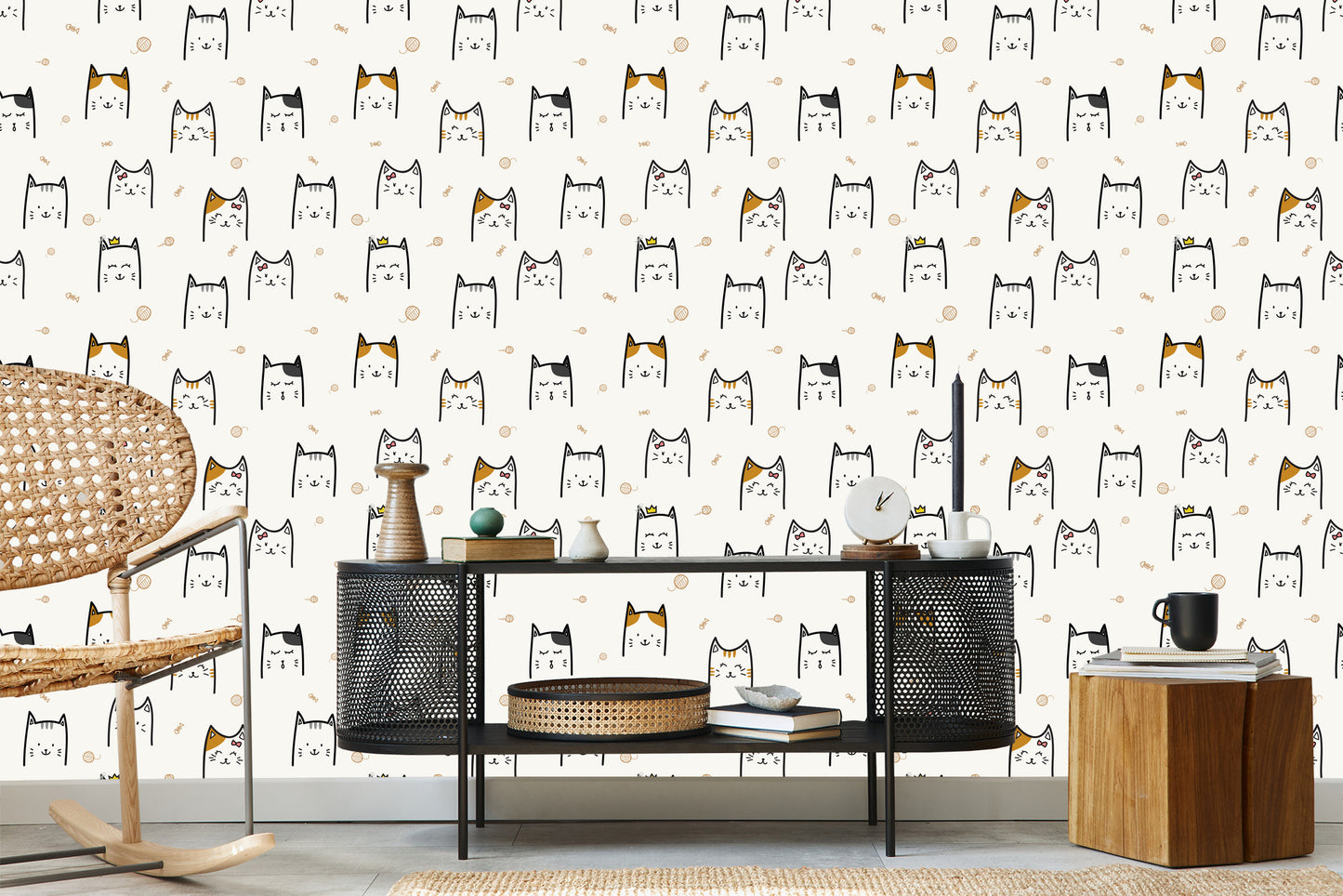 Wallpaper For Children - Happy Cats