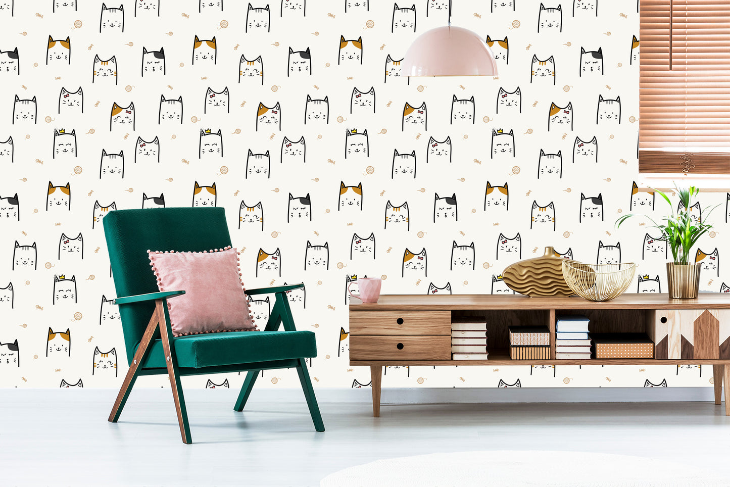 Wallpaper For Children - Happy Cats