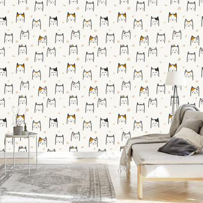 Wallpaper For Children - Happy Cats