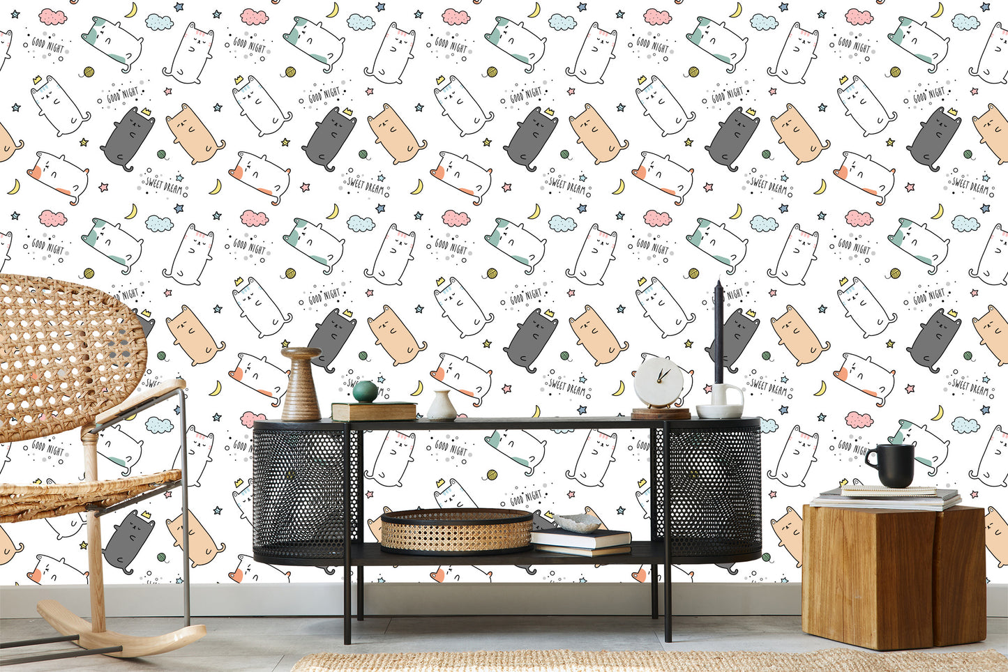 Wallpaper For Children - Sleeping Cats
