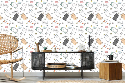 Wallpaper For Children - Sleeping Cats