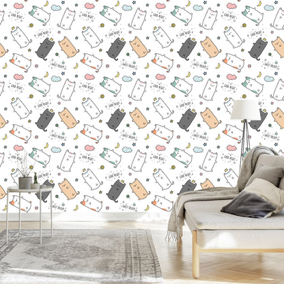 Wallpaper For Children - Sleeping Cats