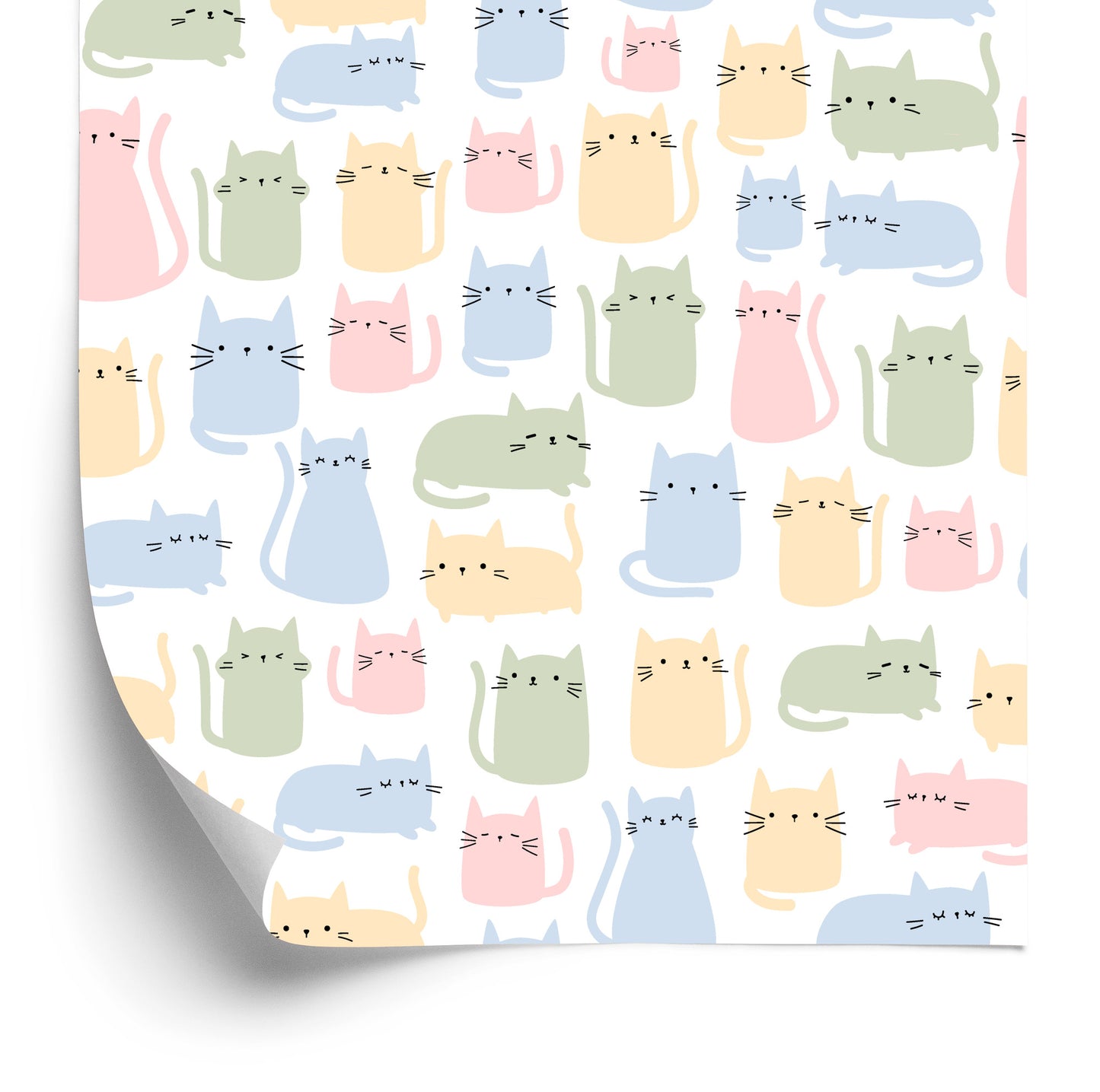 Wallpaper For Children - Colorful Cats
