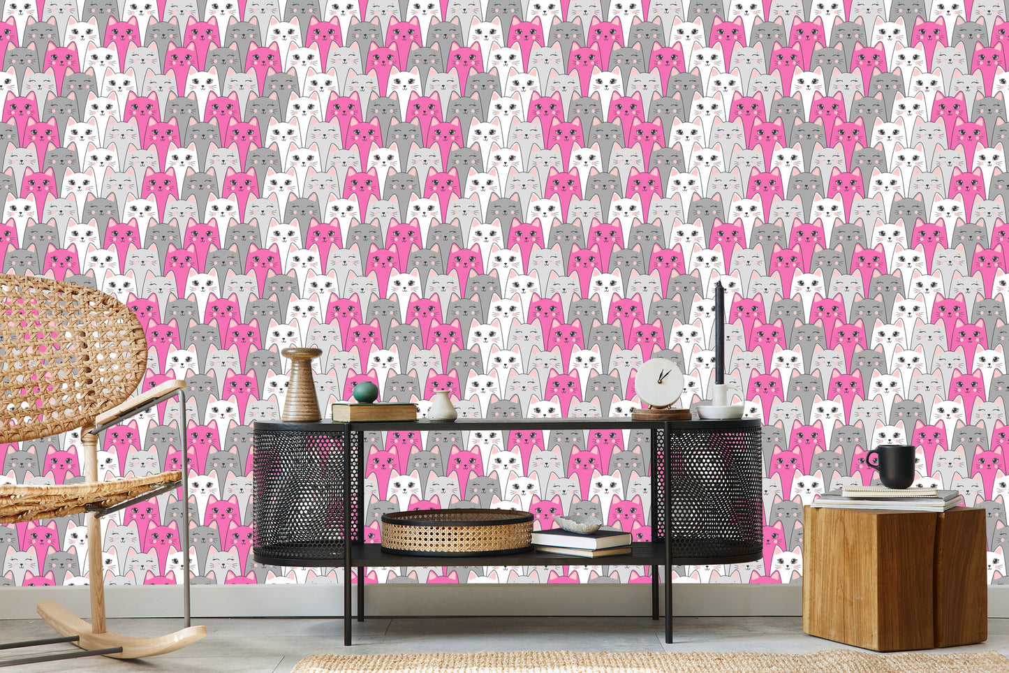 Wallpaper For Children - Multicolored Cats