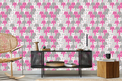 Wallpaper For Children - Multicolored Cats