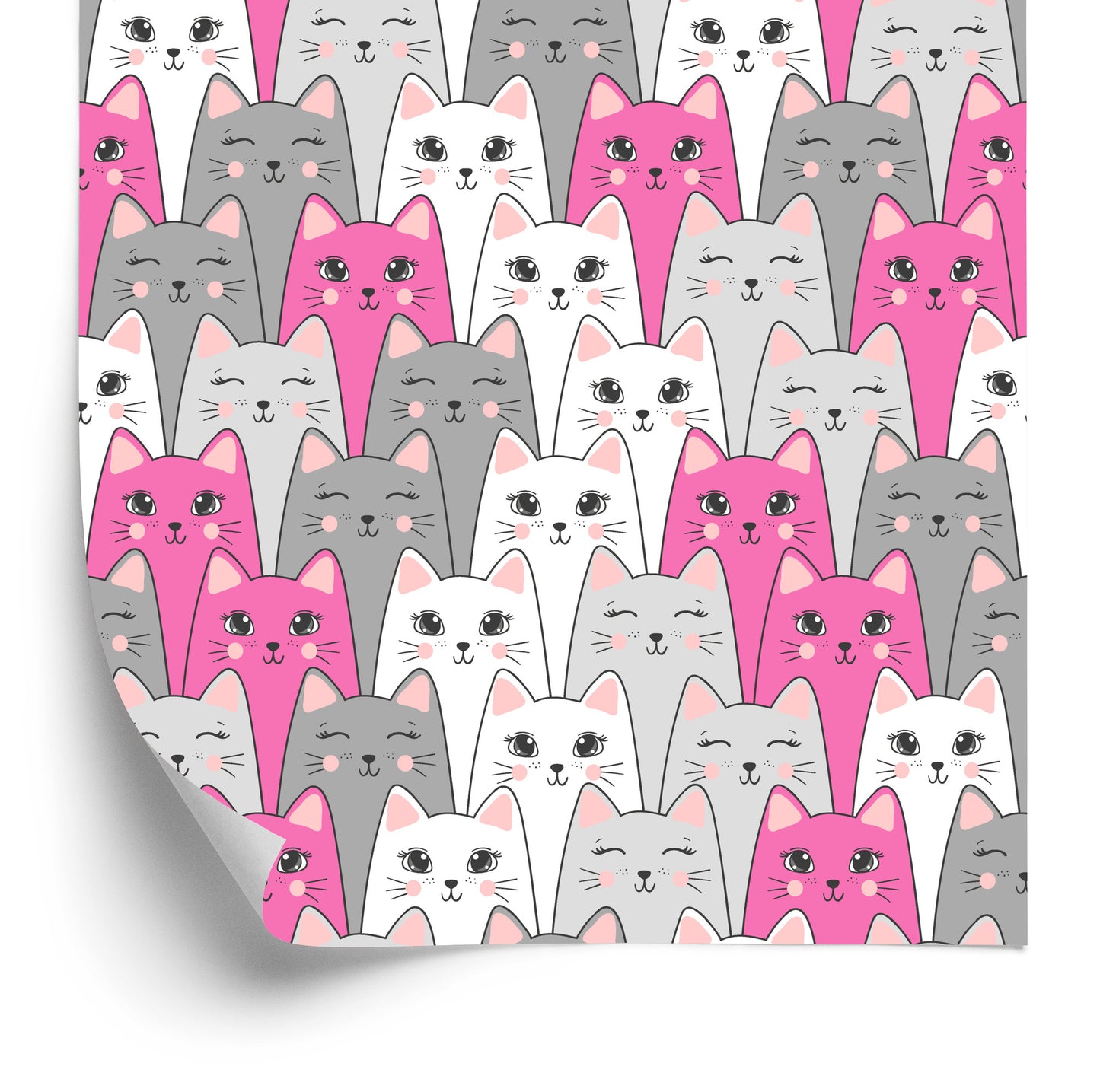 Wallpaper For Children - Multicolored Cats