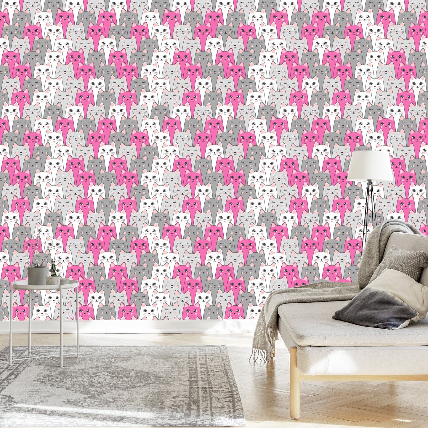 Wallpaper For Children - Multicolored Cats