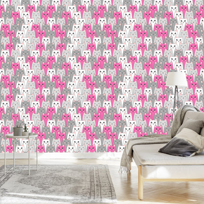 Wallpaper For Children - Multicolored Cats