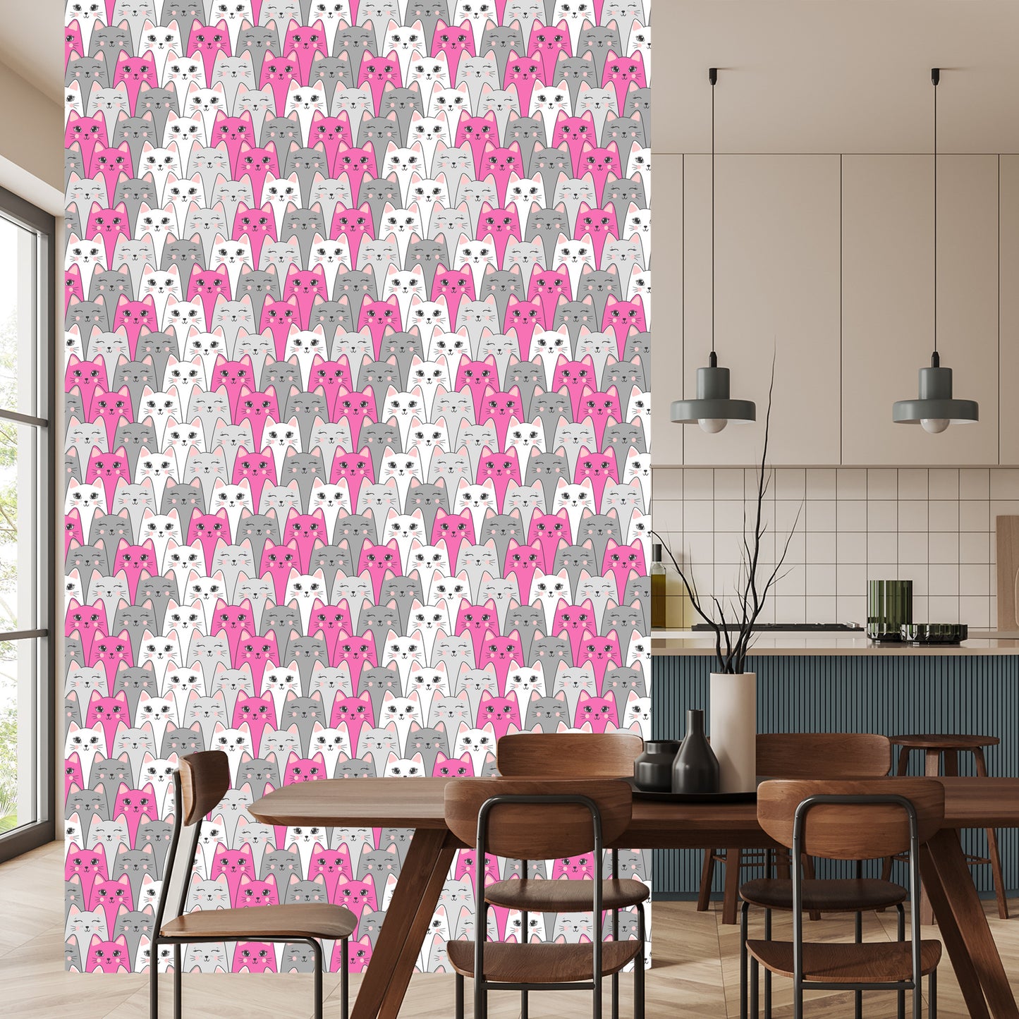 Wallpaper For Children - Multicolored Cats