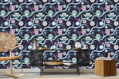 Wallpaper Owls On Branches