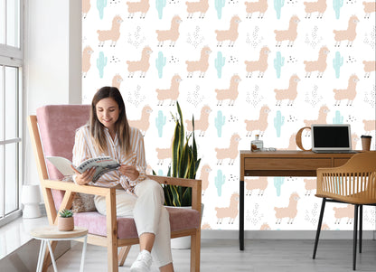 Wallpaper Nature Children's Room With Lamami