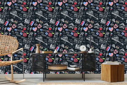 Wallpaper New York On The Black Plate