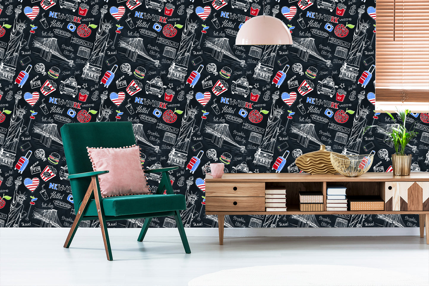 Wallpaper New York On The Black Plate