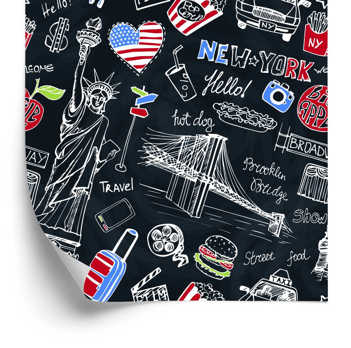 Wallpaper New York On The Black Plate