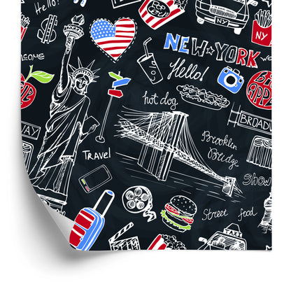 Wallpaper New York On The Black Plate
