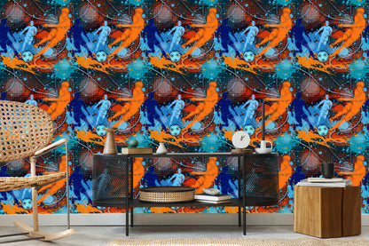 Wallpaper Painted Soccer Ball