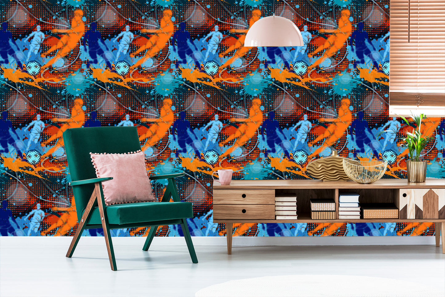 Wallpaper Painted Soccer Ball