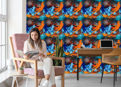 Wallpaper Painted Soccer Ball