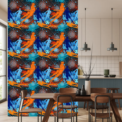 Wallpaper Painted Soccer Ball