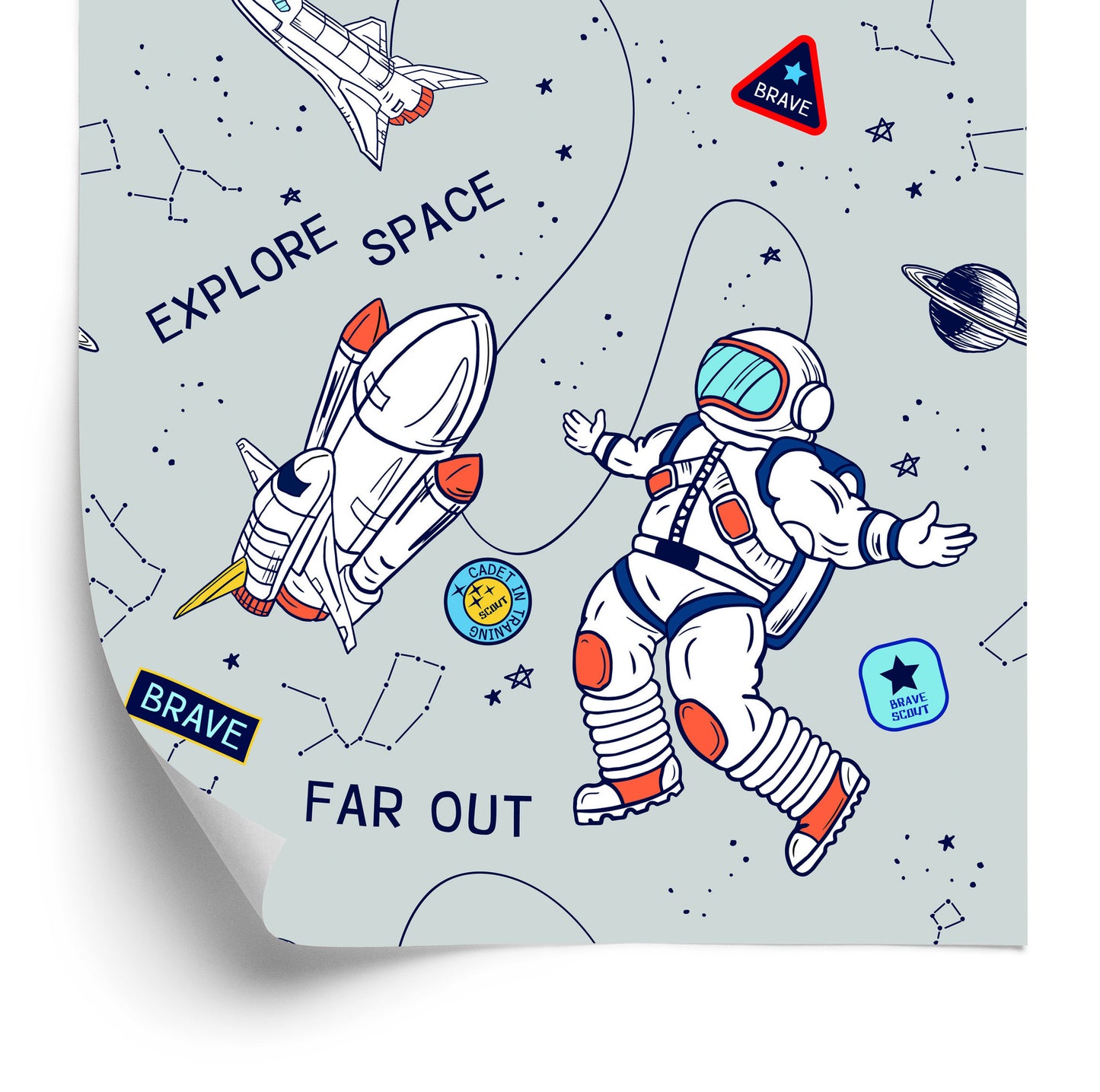 Wallpaper Astronaut's Cosmic Walk