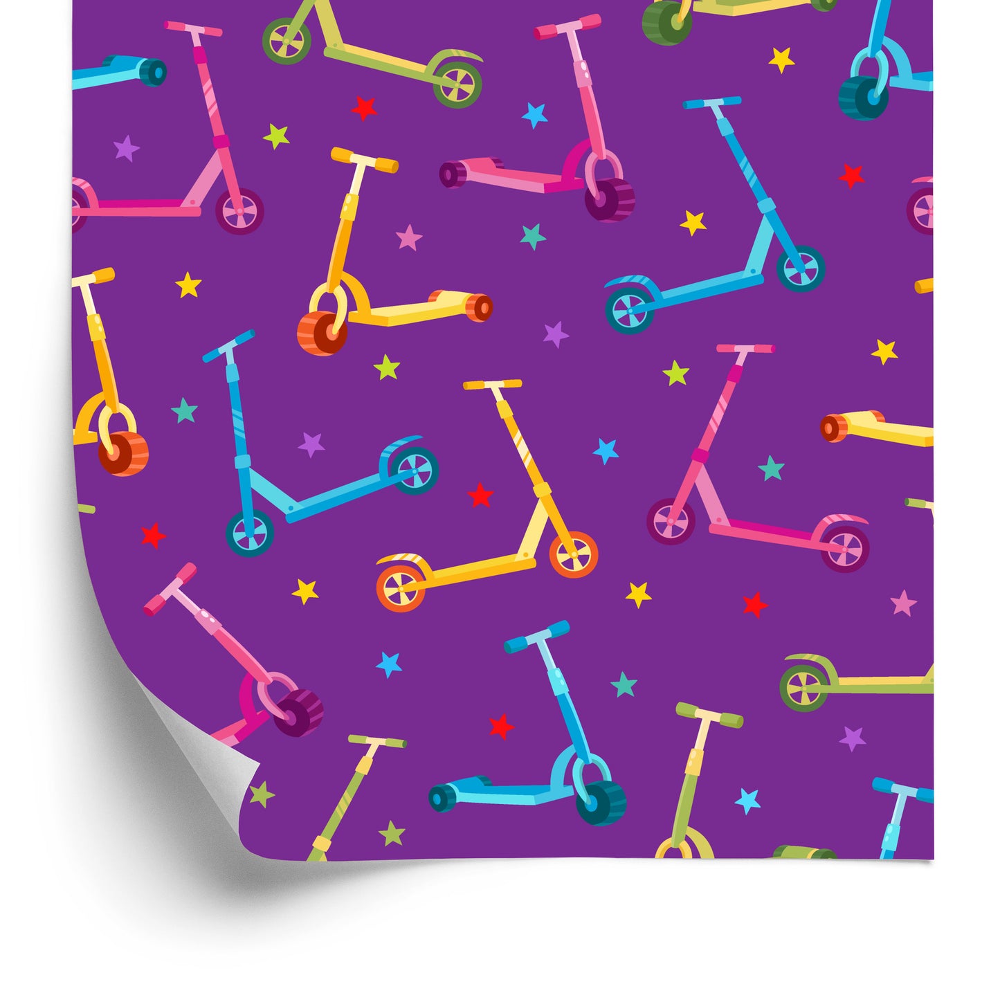 Wallpaper Colorful Scooters