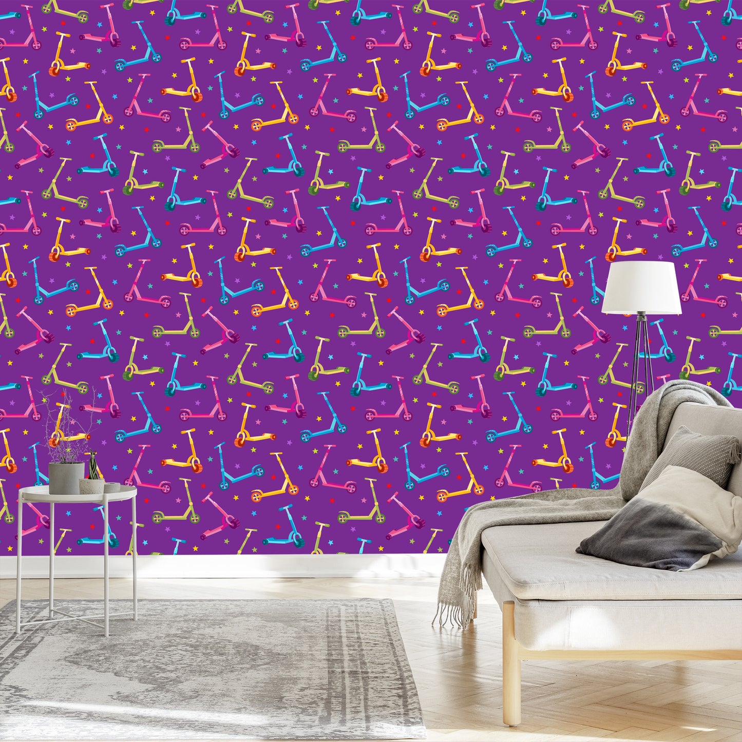 Wallpaper Colorful Scooters
