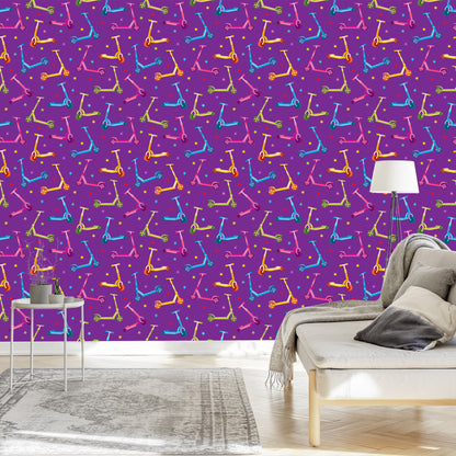 Wallpaper Colorful Scooters