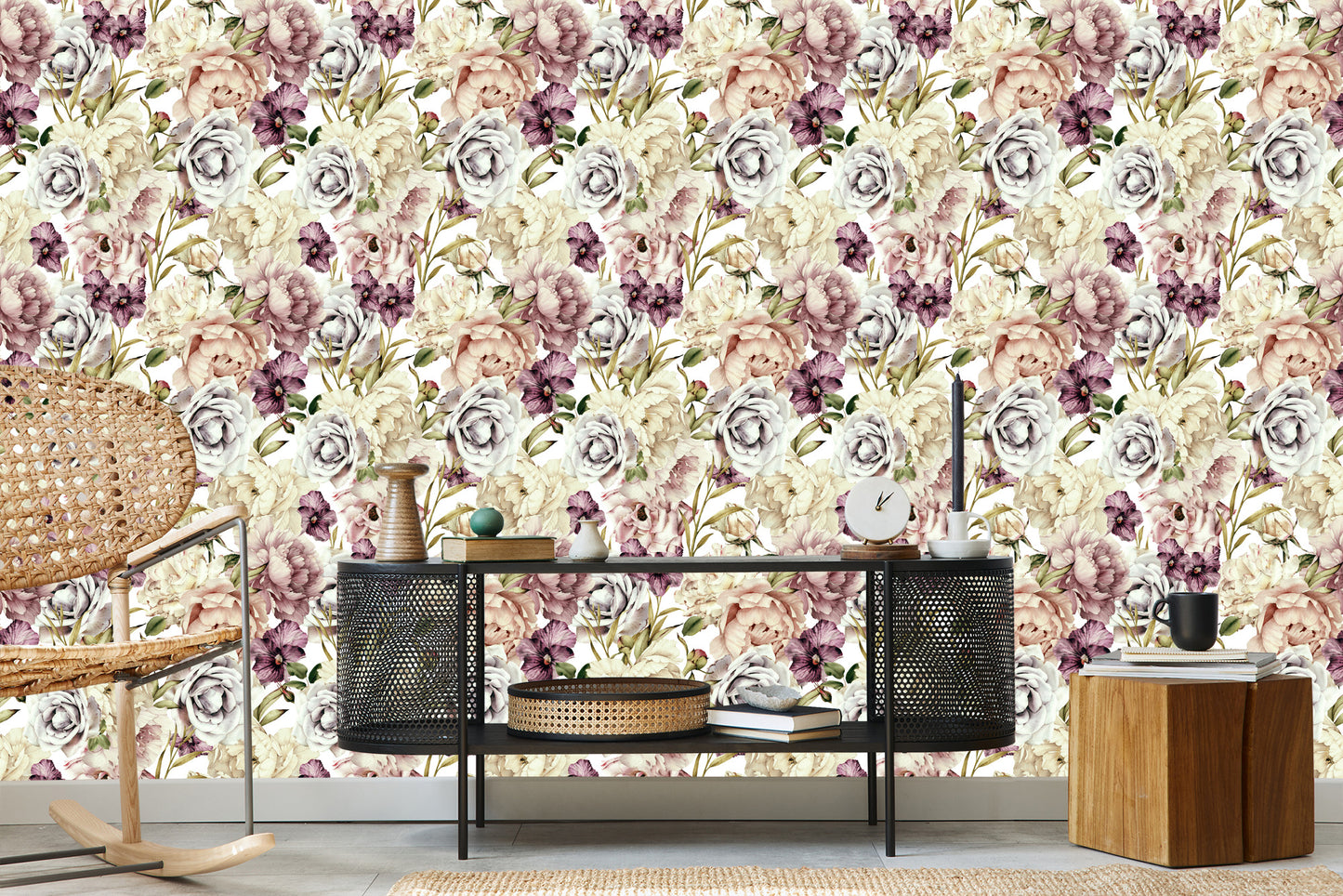 Wallpaper Flowers In Pastel Colors