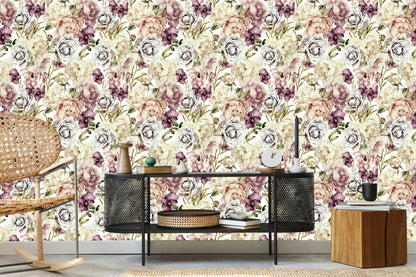 Wallpaper Flowers In Pastel Colors