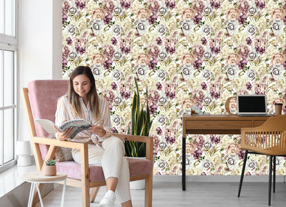 Wallpaper Flowers In Pastel Colors